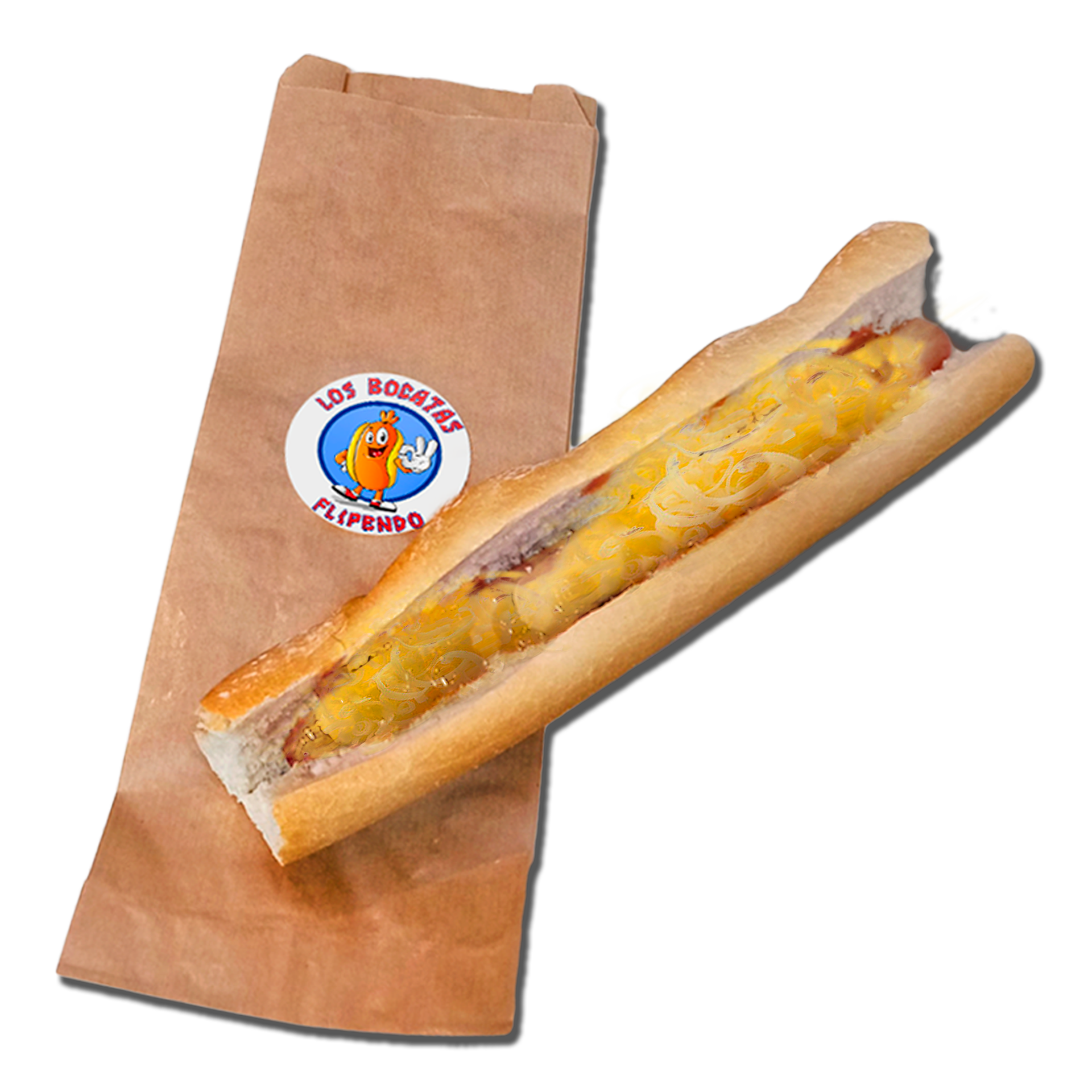 Bocata de salchicha con queso